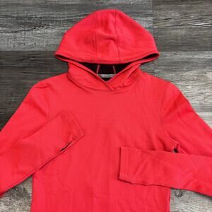 Under Armour Coldgear Red Coral Womens S Fitted Mesh Thermal Thumbhole Hoodie